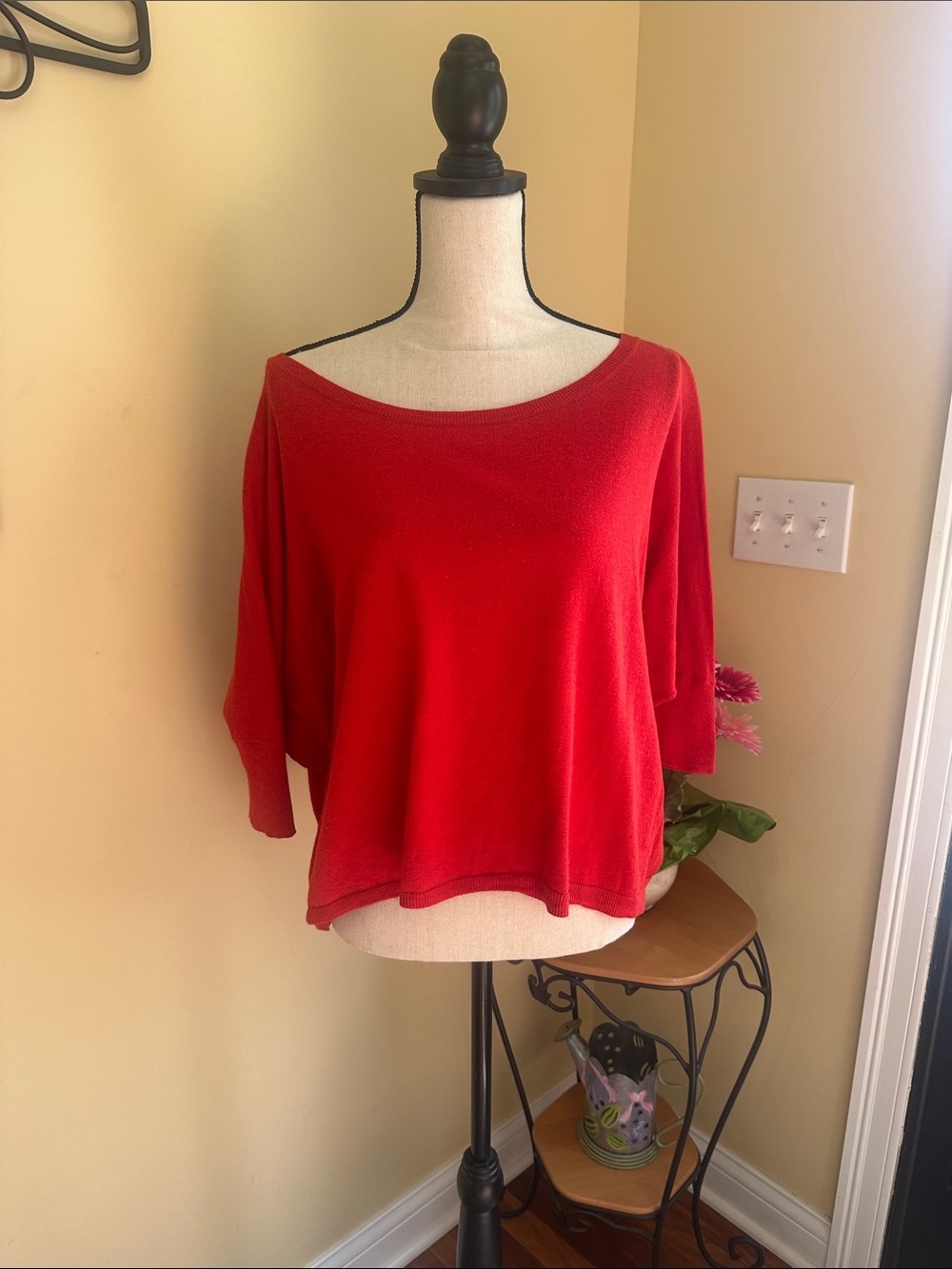 Red Women’s Knit Boatneck Sweater